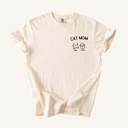 personalized T-shirt Cat Mom up to 4 Cats