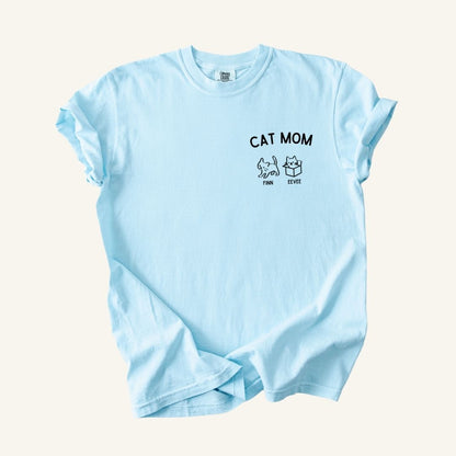 personalized T-shirt Cat Mom up to 4 Cats