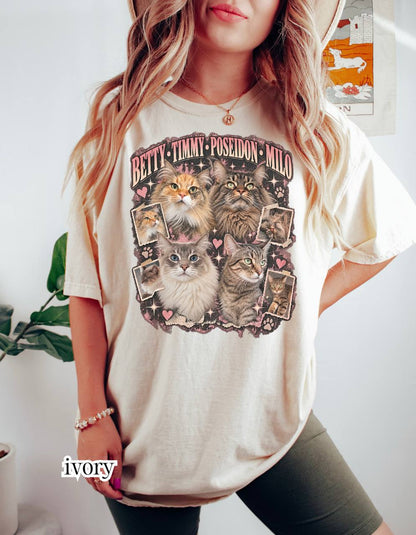 T-shirt Vintage Personalized up to 4  Furr Babies